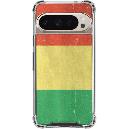 Bolivia Flag Distressed Pixel 9/9 Pro Clear Case